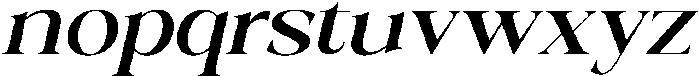 Galino Bold Extra Exp Slanted otf (700) Font LOWERCASE