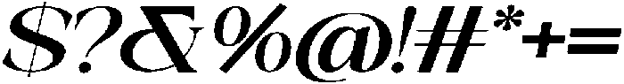 Galino Bold Ultra Exp Slanted otf (700) Font OTHER CHARS