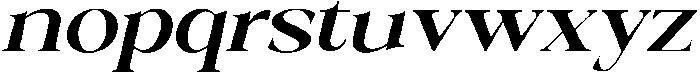 Galino Extra Bold Ultra Exp Slanted otf (700) Font LOWERCASE
