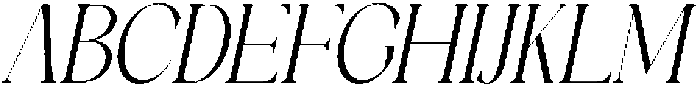 Galino Extra Light Condensed Slanted otf (200) Font UPPERCASE