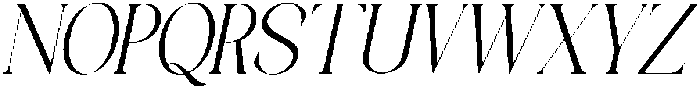 Galino Extra Light Condensed Slanted otf (200) Font UPPERCASE