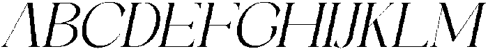 Galino Extra Light Expanded Slanted otf (200) Font UPPERCASE