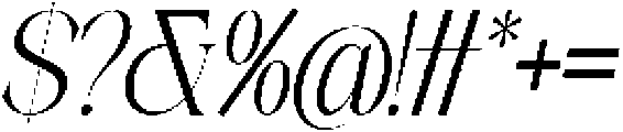 Galino Extra Light Extra Cond Slanted otf (200) Font OTHER CHARS