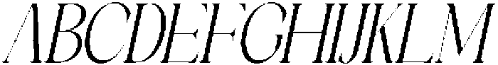 Galino Extra Light Extra Cond Slanted otf (200) Font UPPERCASE