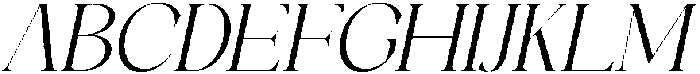 Galino Extra Light Semi Exp Slanted otf (200) Font UPPERCASE