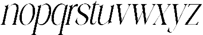Galino Extra Light Ultra Cond Slanted otf (200) Font LOWERCASE