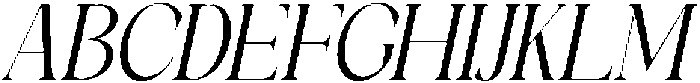 Galino Light Condensed Slanted otf (300) Font UPPERCASE