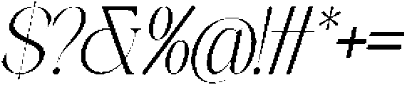 Galino Thin Condensed Slanted otf (100) Font OTHER CHARS