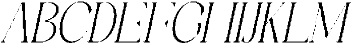 Galino Thin Condensed Slanted otf (100) Font UPPERCASE
