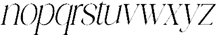Galino Thin Condensed Slanted otf (100) Font LOWERCASE