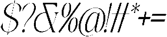 Galino Thin Extra Cond Slanted otf (100) Font OTHER CHARS