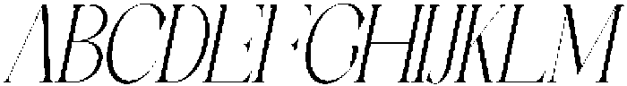 Galino Thin Extra Cond Slanted otf (100) Font UPPERCASE