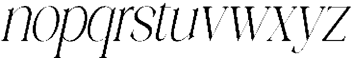 Galino Thin Extra Cond Slanted otf (100) Font LOWERCASE