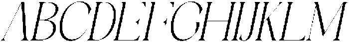 Galino Thin Semi Cond Slanted otf (100) Font UPPERCASE