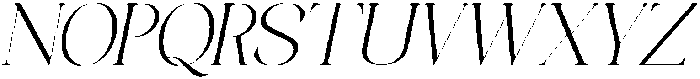 Galino Thin Semi Exp Slanted otf (100) Font UPPERCASE