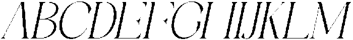 Galino Thin Slanted otf (100) Font UPPERCASE