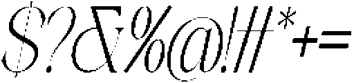 Galino Thin Ultra Cond Slanted otf (100) Font OTHER CHARS