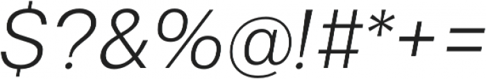 Gallad Light Italic otf (300) Font OTHER CHARS
