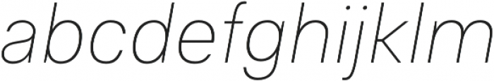 Gallad Thin Italic otf (100) Font LOWERCASE