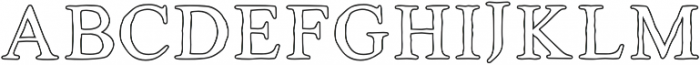 Gallagher Outline otf (400) Font LOWERCASE