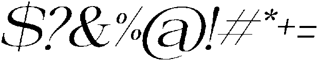 Galnery Expanded Slanted otf (400) Font OTHER CHARS