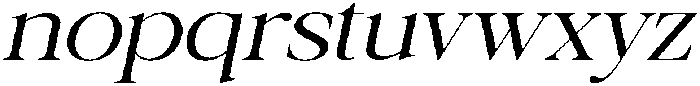 Galnery Expanded Slanted otf (400) Font LOWERCASE