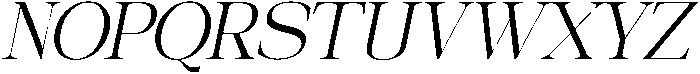 Galnery Extra Cond Slanted otf (400) Font UPPERCASE