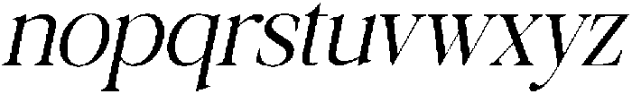Galnery Extra Cond Slanted otf (400) Font LOWERCASE