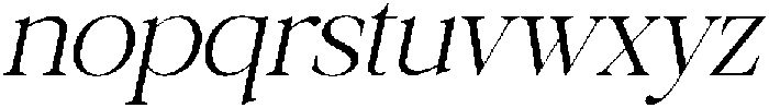 Galnery Light Semi Cond Slanted otf (300) Font LOWERCASE