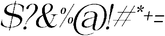 Galnery Semi Cond Slanted otf (400) Font OTHER CHARS