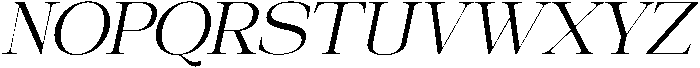 Galnery Semi Cond Slanted otf (400) Font UPPERCASE