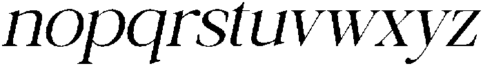 Galnery Semi Cond Slanted otf (400) Font LOWERCASE