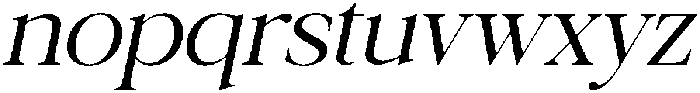 Galnery Slanted otf (400) Font LOWERCASE