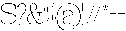 Galnery Thin Extra Cond otf (100) Font OTHER CHARS