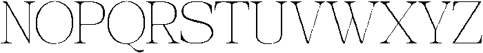 Galnery Thin Extra Cond otf (100) Font UPPERCASE