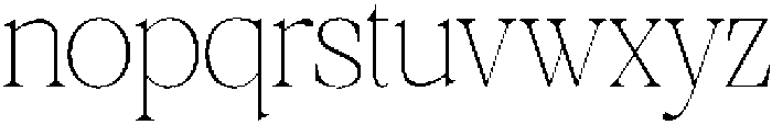 Galnery Thin Extra Cond otf (100) Font LOWERCASE