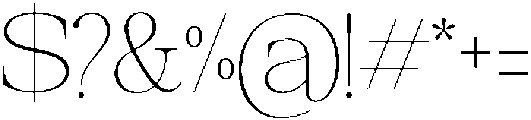 Galnery Thin Semi Cond otf (100) Font OTHER CHARS