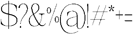 Galnery Thin Ultra Cond otf (100) Font OTHER CHARS