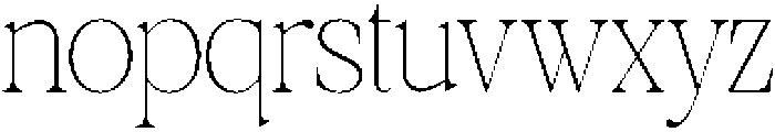 Galnery Thin Ultra Cond otf (100) Font LOWERCASE
