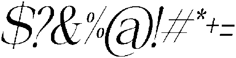 Galnery Ultra Cond Slanted otf (900) Font OTHER CHARS