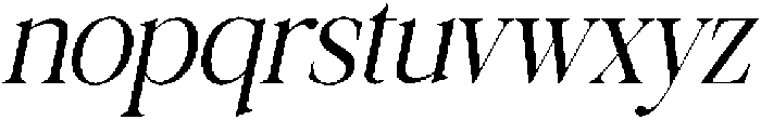 Galnery Ultra Cond Slanted otf (900) Font LOWERCASE