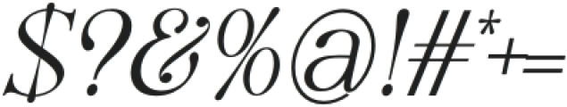Galore Italic Italic otf (400) Font OTHER CHARS