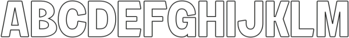 Gamiber Outline otf (400) Font UPPERCASE