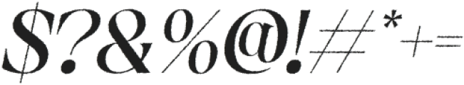 Gamilia Rough Italic otf (400) Font OTHER CHARS