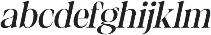 Gamilia Rough Italic otf (400) Font LOWERCASE