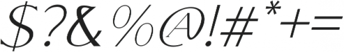 Gamour Italic otf (400) Font OTHER CHARS