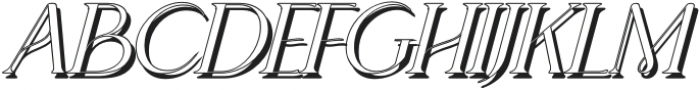 GangitemShadow-Italic otf (400) Font UPPERCASE