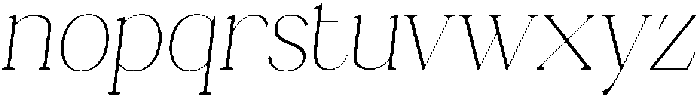 Ganik ExtLt SemCond Obliq otf (400) Font LOWERCASE