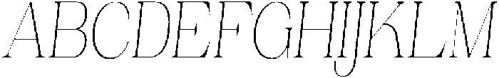 Ganik Extra Light Condensed Slanted otf (200) Font UPPERCASE