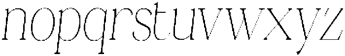 Ganik Extra Light Condensed Slanted otf (200) Font LOWERCASE